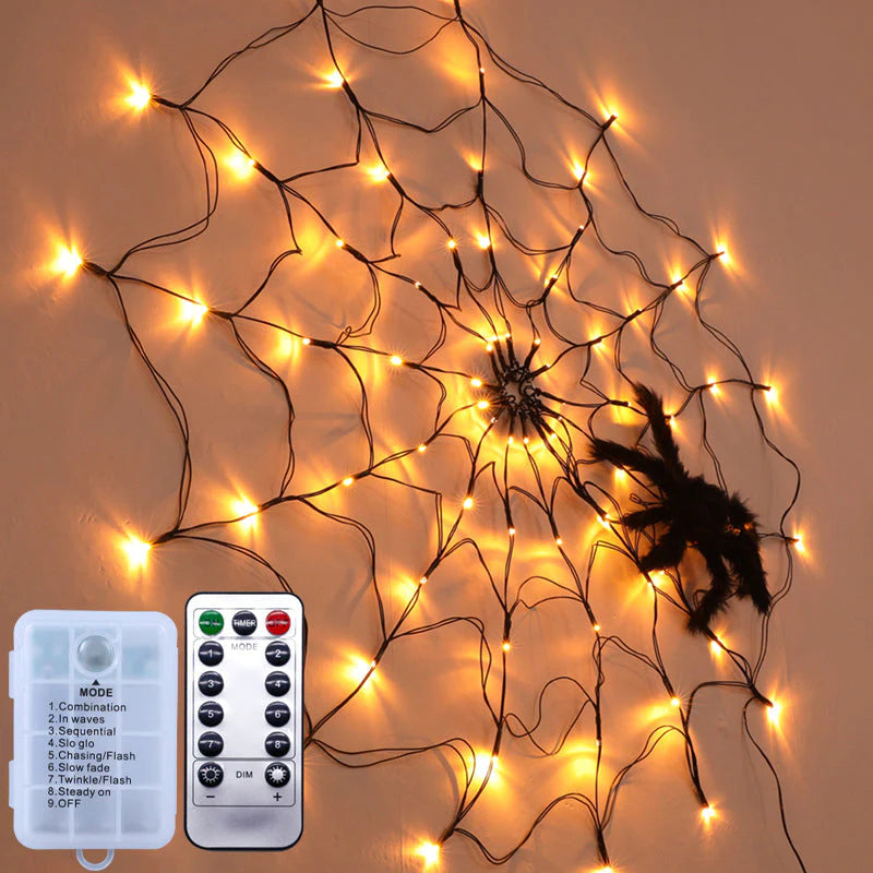 SpiderLight™ Halloween-Spinnennetzlichter | 50% Rabatt