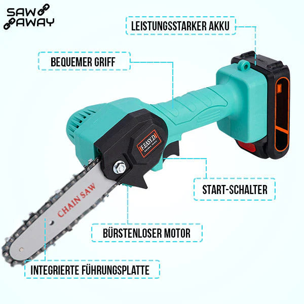TrimMate™ – Kabellose Mini-Elektrokettensäge | 50% Rabatt
