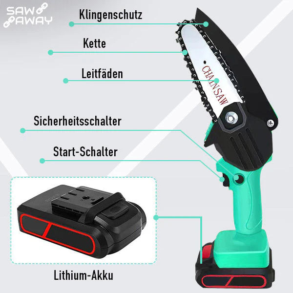 TrimMate™ – Kabellose Mini-Elektrokettensäge | 50% Rabatt