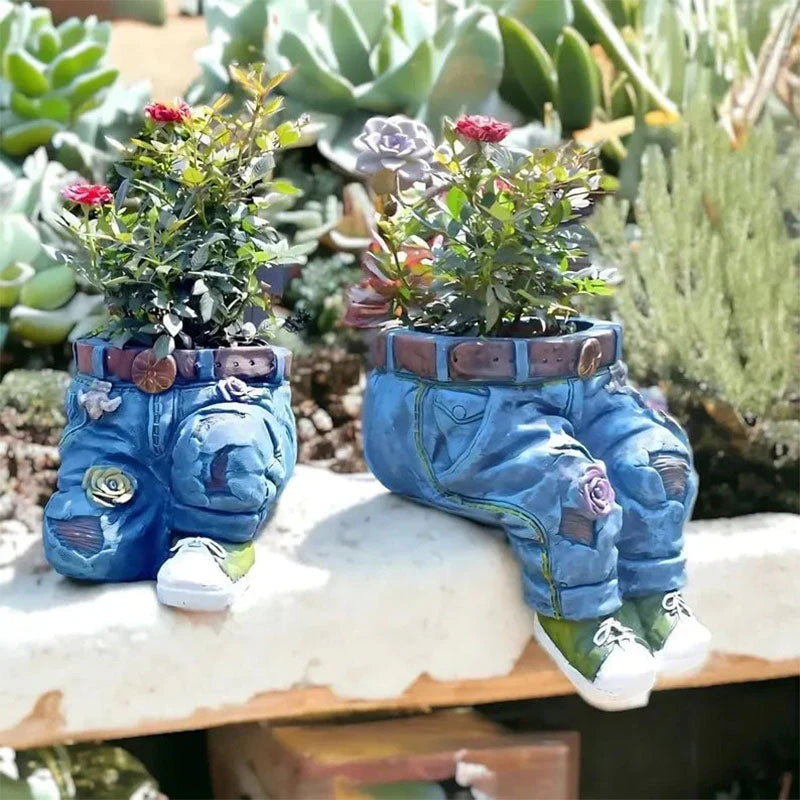 BloomPants™ – Kreatives 3D-Denim-Blumentopf-Design | 50% Rabatt