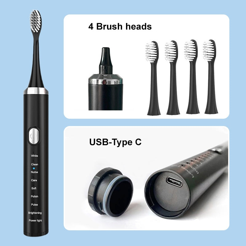 SonicBright™ – Elektrische Zahnbürste mit 8 Modi für strahlend saubere Zähne [50 % Rabatt]