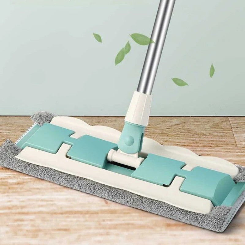 Mopmate™ – Flachmopp mit Edelstahlgriff und wiederverwendbaren, waschbaren Wischtüchern [50 % Rabatt]
