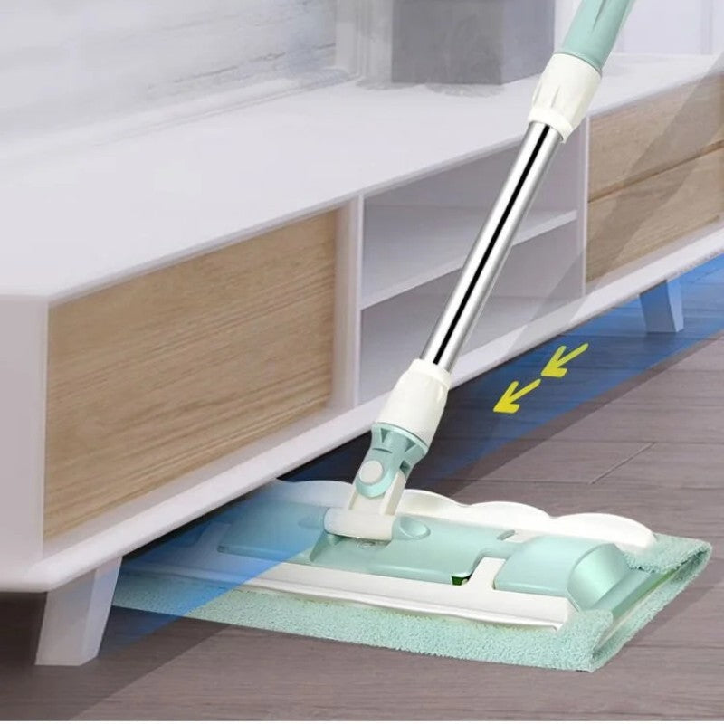 Mopmate™ – Flachmopp mit Edelstahlgriff und wiederverwendbaren, waschbaren Wischtüchern [50 % Rabatt]