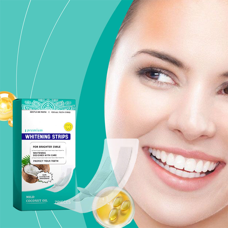 SmileBright Whitening Strips – Zahnschmelzschonende Teeth Whitening Streifen für Weiße Zähne