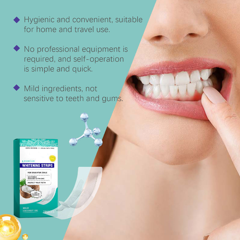 SmileBright Whitening Strips – Zahnschmelzschonende Teeth Whitening Streifen für Weiße Zähne