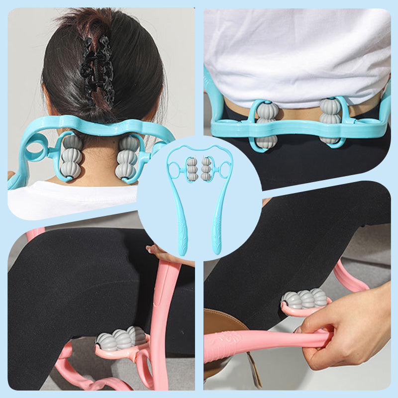 RelaxPro Nackenmassagegerät – Manuelle Massage für Nacken, Rücken & Schultern mit TPR-Massagebällen
