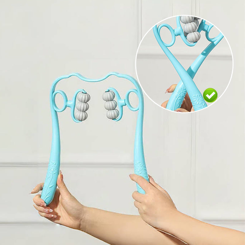 RelaxPro Nackenmassagegerät – Manuelle Massage für Nacken, Rücken & Schultern mit TPR-Massagebällen