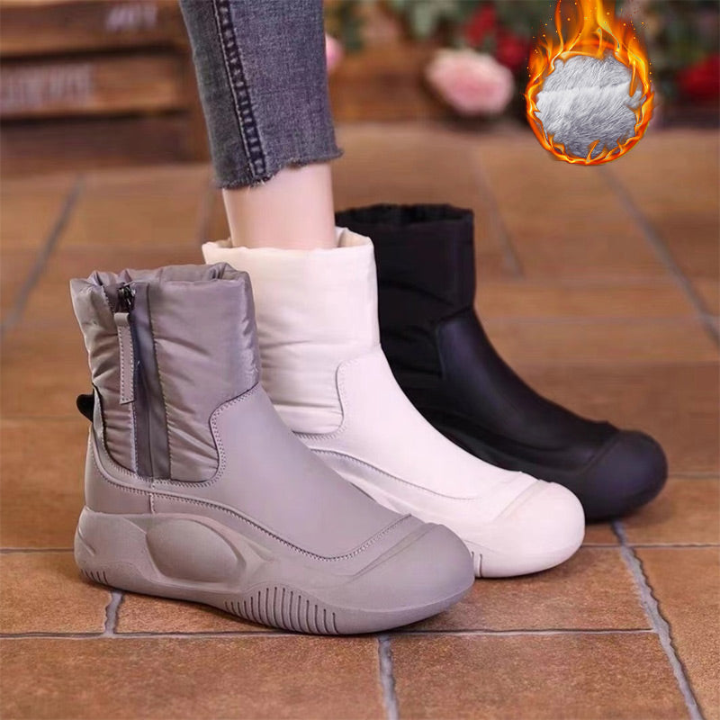 SnowCharm Damen Schneestiefel – Wasserdichte Winterstiefel mit Warmfutter & rutschfester Sohle
