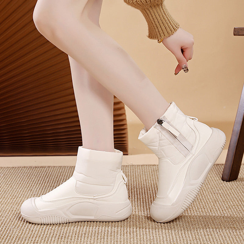 SnowCharm Damen Schneestiefel – Wasserdichte Winterstiefel mit Warmfutter & rutschfester Sohle