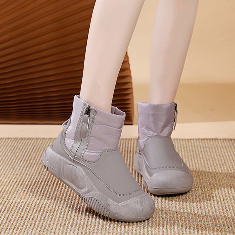 SnowCharm Damen Schneestiefel – Wasserdichte Winterstiefel mit Warmfutter & rutschfester Sohle