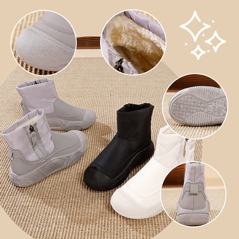 SnowCharm Damen Schneestiefel – Wasserdichte Winterstiefel mit Warmfutter & rutschfester Sohle