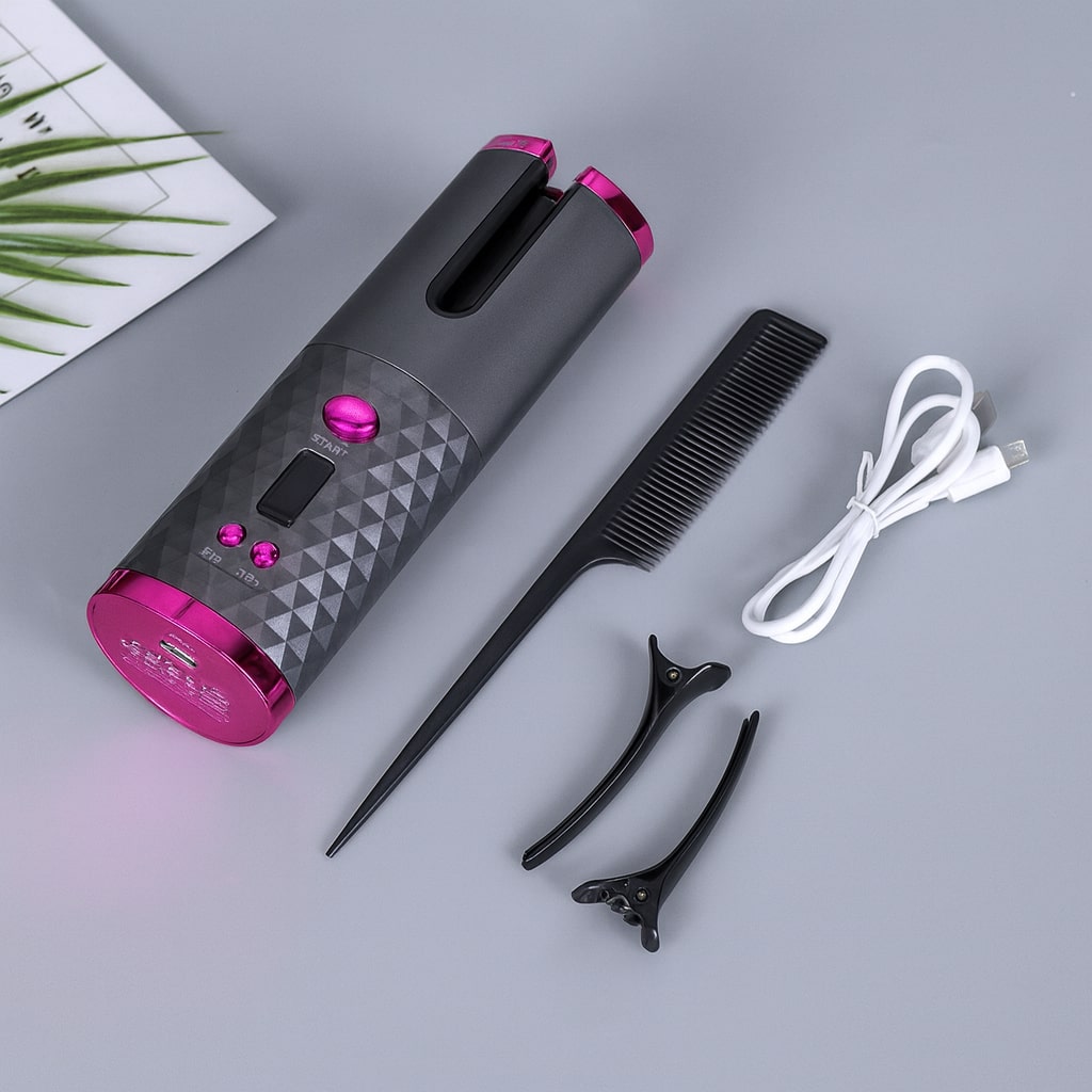 StyliWave Automatischer Lockenstab – Kabelloser Keramik-Lockenstab für schnelles, sicheres und flexibles Styling