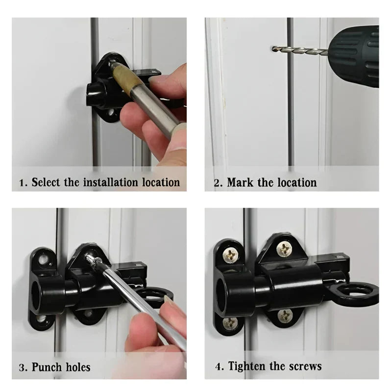 SafeBolt™ – Automatisches Fenster-Federschloss aus Aluminiumlegierung | 1 + 1 Gratis