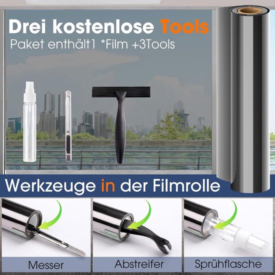 SunProtect™ – Einweg-Spiegelfolie zum Schutz vor UV-Strahlen | 1 + 1 Gratis