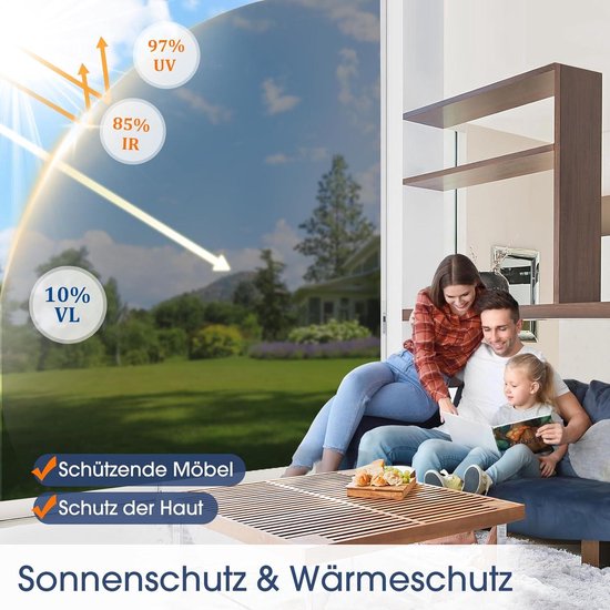 SunProtect™ – Einweg-Spiegelfolie zum Schutz vor UV-Strahlen | 1 + 1 Gratis