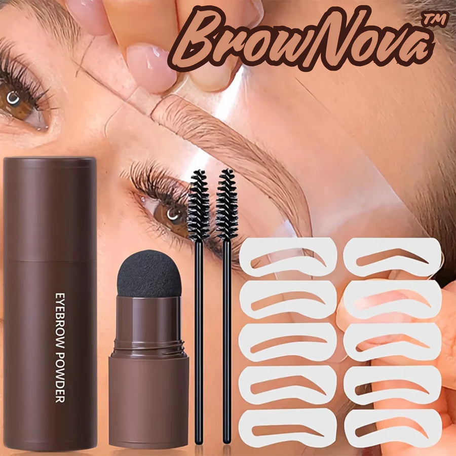 BrowNova™ – Augenbrauenstempel-Schablonenset | 1 + 1 Gratis